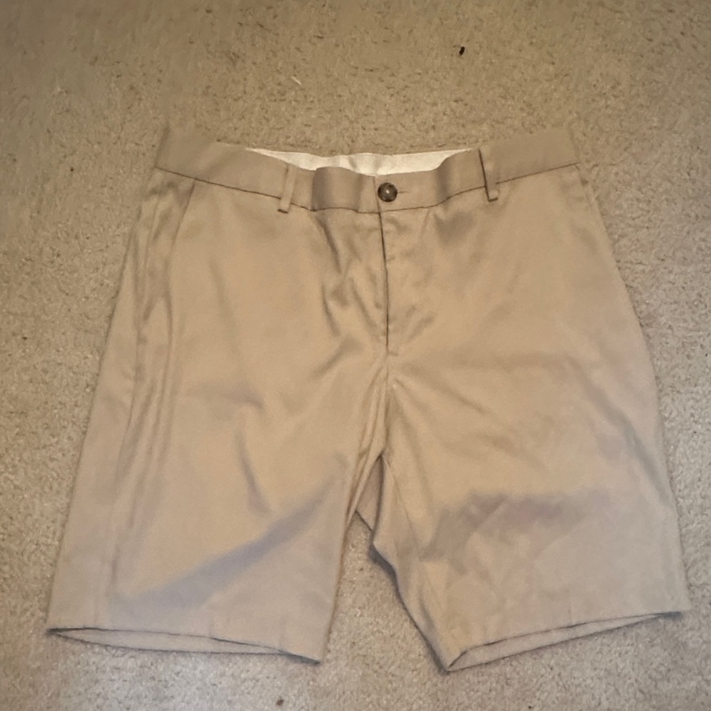 Murano Tan Flat Front Men's Shorts